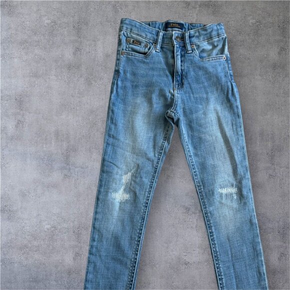 POLO RALPH LAUREN Girls Tompkins HR  Skinny Jeans Size 7 - Picture 1 of 7